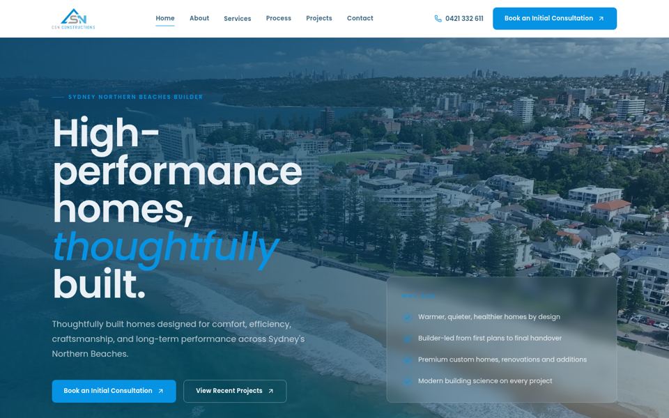 CSN Constructions website