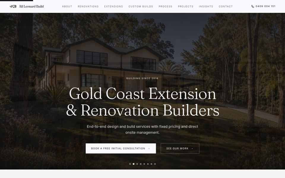 All Leonard Build website